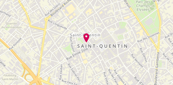 Plan de Sushi City, 11 Bis Rue Victor Basch, 02100 Saint-Quentin
