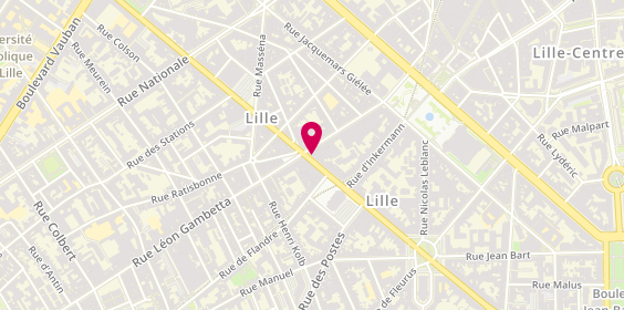 Plan de Shuriken, 129 Rue Solférino, 59000 Lille