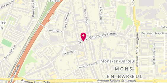 Plan de Atelier Sushi France, 146 Rue du Général de Gaulle, 59370 Mons-en-Barœul