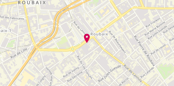 Plan de Sushi Delivery Roubaix, 122 Rue Saint-Jean, 59100 Roubaix